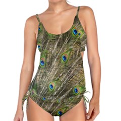 Green Peacock Feathers Color Plumage Tankini Set by Pakrebo