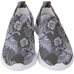 Curtain Ornament Flowers Leaf Kids  Slip On Sneakers