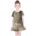 Cute Little Chihuahua With Hearts On The Moon Kids  Simple Cotton Dress View1