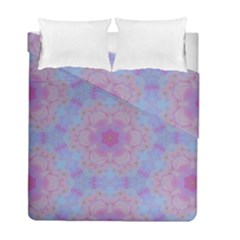 Violet Mandala Floral Pattern Duvet Cover Double Side (full/ Double Size) by WensdaiAmbrose