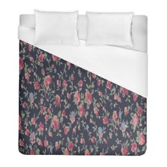 Polka Dotted Rosebuds Duvet Cover (full/ Double Size) by retrotoomoderndesigns