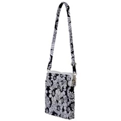 Black & White Floral Multi Function Travel Bag by WensdaiAmbrose