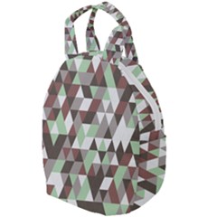 Coco Mint Triangles Travel Backpacks by WensdaiAmbrose