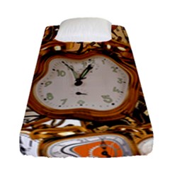 Time Clock Watches Fitted Sheet (single Size)