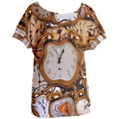 Time Clock Watches Women s Oversized Tee by Mariart