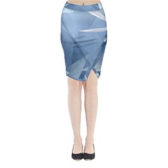 Wallpaper Abstraction Midi Wrap Pencil Skirt