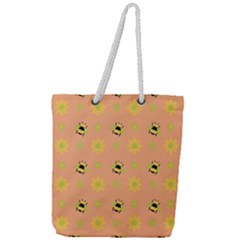 Honey Bee Mine Full Print Rope Handle Tote (large) by WensdaiAmbrose