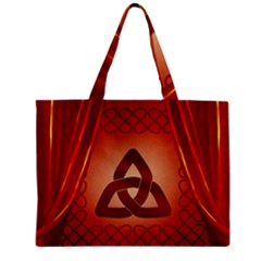 The Celtic Knot In Red Colors Zipper Mini Tote Bag by FantasyWorld7