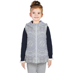 Lace Flower Planet And Decorative Star Kids  Hooded Puffer Vest by pepitasart