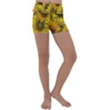 Surreal Sunflowers Kids  Lightweight Velour Yoga Shorts View1