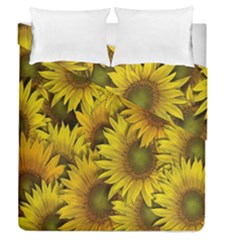 Surreal Sunflowers Duvet Cover Double Side (queen Size) by retrotoomoderndesigns