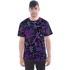 Retro Lilac Pattern Men s Sports Mesh Tee