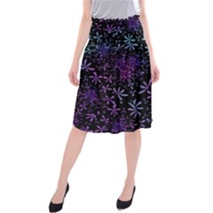 Retro Lilac Pattern Midi Beach Skirt