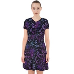 Retro Lilac Pattern Adorable in Chiffon Dress