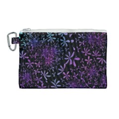 Retro Lilac Pattern Canvas Cosmetic Bag (Large)
