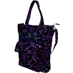 Retro Lilac Pattern Shoulder Tote Bag