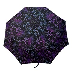 Retro Lilac Pattern Folding Umbrellas