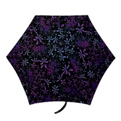 Retro Lilac Pattern Mini Folding Umbrellas by WensdaiAmbrose