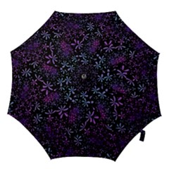 Retro Lilac Pattern Hook Handle Umbrellas (Large)