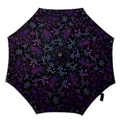 Retro Lilac Pattern Hook Handle Umbrellas (small) by WensdaiAmbrose