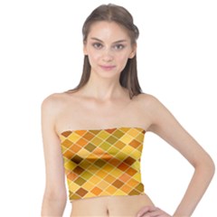 Square Pattern Diagonal Tube Top by Mariart