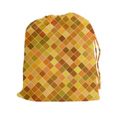 Square Pattern Diagonal Drawstring Pouch (xxl) by Mariart