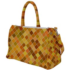 Square Pattern Diagonal Duffel Travel Bag by Mariart