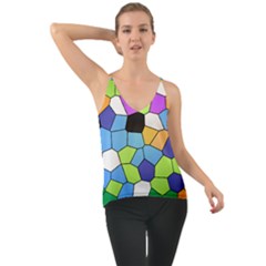 Stained Glass Colourful Pattern Chiffon Cami by Mariart