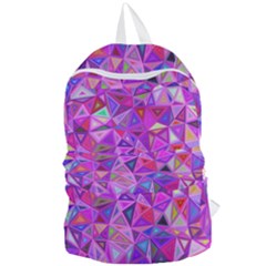 Pink Triangle Background Abstract Foldable Lightweight Backpack