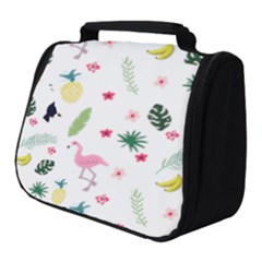 Tropical Vector Elements Peacock Full Print Travel Pouch (small)