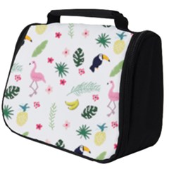 Tropical Vector Elements Peacock Full Print Travel Pouch (big)