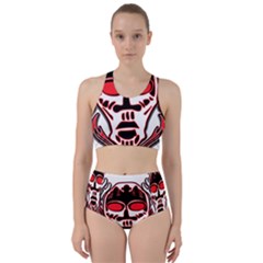 Visual Arts Skull Racer Back Bikini Set by Alisyart