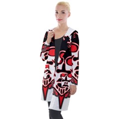 Visual Arts Skull Hooded Pocket Cardigan