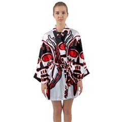 Visual Arts Skull Long Sleeve Kimono Robe by Alisyart