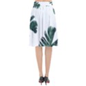 Watercolor Dark Green Banana Leaf Flared Midi Skirt View2