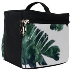 Watercolor Dark Green Banana Leaf Make Up Travel Bag (big)