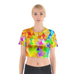 Watercolor Paint Blend Cotton Crop Top