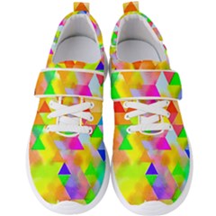 Watercolor Paint Blend Men s Velcro Strap Shoes