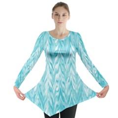 Zigzag Backdrop Pattern Long Sleeve Tunic 