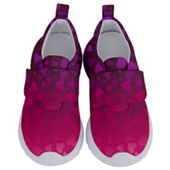 Purple Pink Hearts  Kids  Velcro No Lace Shoes by LoolyElzayat