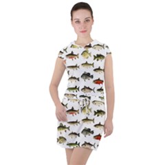 Ml 71 Fish Of North America Drawstring Hooded Dress by ArtworkByPatrick