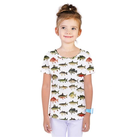 Ml 71 Fish Of North America Kids  One Piece Tee by ArtworkByPatrick