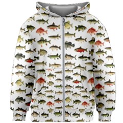 Ml 71 Fish Of North America Kids  Zipper Hoodie Without Drawstring by ArtworkByPatrick