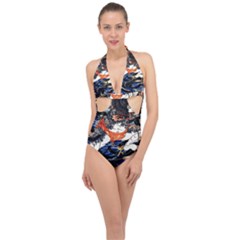 Ml-7-4 Halter Front Plunge Swimsuit by ArtworkByPatrick