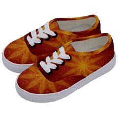 Fractal Wallpaper Colorful Abstract Kids  Classic Low Top Sneakers by Mariart