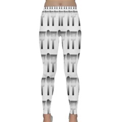 Kitchen Background Spatula Classic Yoga Leggings by Mariart