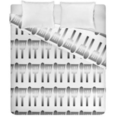 Kitchen Background Spatula Duvet Cover Double Side (California King Size)