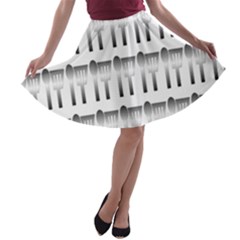 Kitchen Background Spatula A-line Skater Skirt