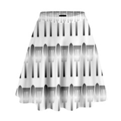 Kitchen Background Spatula High Waist Skirt