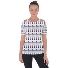 Kitchen Background Spatula Shoulder Cut Out Short Sleeve Top by Mariart